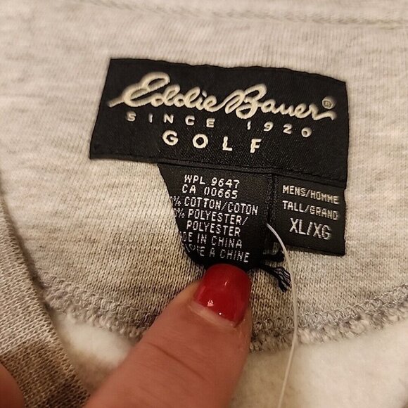 Eddie Bauer Men's Golf Pullover Vest Jacket Sleeveless Size XL NWT Gray - Picture 3 of 6